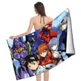 thumbnail image 4 of NEON GENESIS EVANGELIONToalla de playa de secado rápido con diseño temático, regalo para mujeres y niñas, ideal para cumpleaños, fans, amantes de la música, uso en la playa o al aire libre,78*160cm, 4 of 6