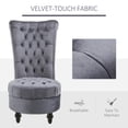 thumbnail image 5 of HomCom Chesterfield Chair, Soft Grey, 5 of 9