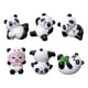thumbnail image 1 of Set of 6 Cute Panda Toy Resins Animal Miniature Figurines Desktop Decoration for Car Interior Decors Ornaments Gift, 1 of 4