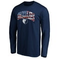 thumbnail image 2 of Men's Navy Memphis Grizzlies Banner Wave Long Sleeve T-Shirt, 2 of 3