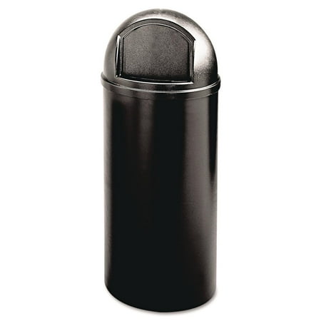 Rubbermaid Commercial Marshal Classic Container Round Polyethylene 15gal Black 816088BK