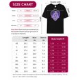 thumbnail image 7 of T Shirts for Women Short Sleeve Cotton Crewneck T-Shirt, Skull Purple Heart Trendy Tee Tops Casual Basic T-Shirts, XS-5XL Black 3XL, 7 of 7