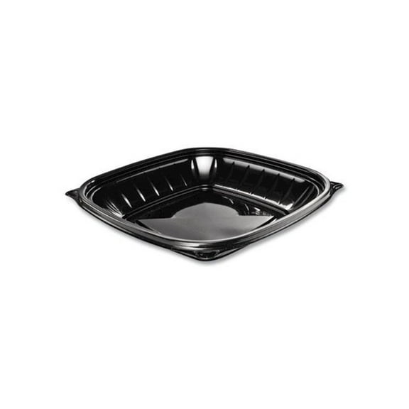 Dart PresentaBowls Pro Black Square Bowls, 24 oz, 8.5 x 8.5 x 1.8, Plastic, 63/Bag, 4 Bags/Carton