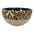 thumbnail image 6 of Pack Of 2 Safari Savanna Jungle Tiger Print Abstract Soup Cereal Bowls 20oz, 6 of 8