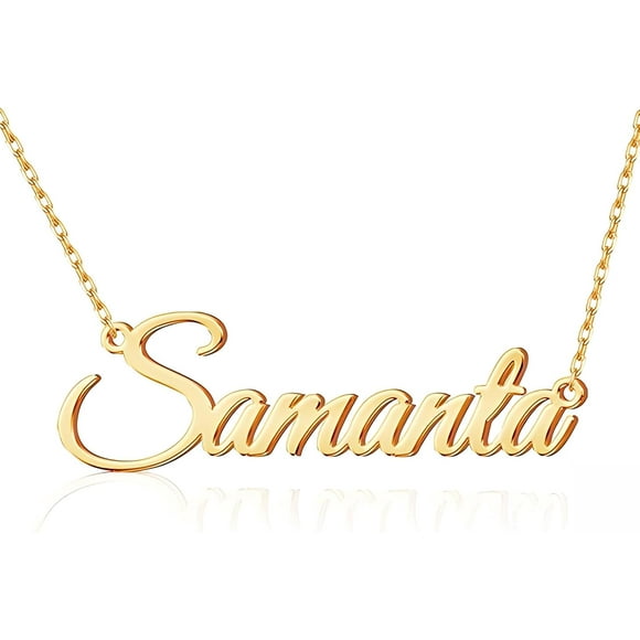 Custom Name Necklace for Women Personalized Name Necklaces 18K Gold Plated or Sterling Silver Nameplate Customized Pendant Jewelry Gift