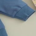 thumbnail image 4 of Zehjuhan Toddler Boy 2-Piece Baby Boy Solid Color Long Sleeve Shirt and Pant Clothing Set for Winter Fall Blue，3-6M, 4 of 7