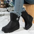 thumbnail image 6 of Water Mid Calf Winter Boots for Women with Warm Easy Side Zipper - Tread Cold Weather Outdoor Footwear, 6 of 9