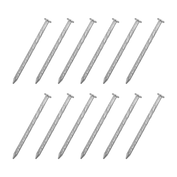 Uxcell 25 Pack Fence Deck Nails, 1 9/16 Inch 304 Stainless Steel Spiral Deck Nail, Silver