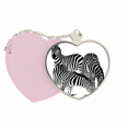thumbnail image 1 of Simple cebras animal Bolsa de viaje Mirror maquillaje corazón rosa, 1 of 4