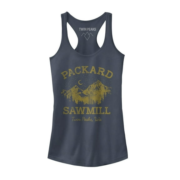 Junior's Twin Peaks Packard Sawmill Racerback Tank Top Indigo 2X Large