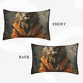 thumbnail image 2 of Daiia Jungle Meditating Lion Bedding Waterproof Pillow Protector Zippered Queen – Bed Bug Proof Pillow Encasement-16"x24", 2 of 6
