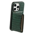 thumbnail image 2 of Allytechgroup iPhone 13 Pro Case Wallet, Premium PU Leather Crocodile Pattern Cards Holder Stand Feature Shockproof Bumper Slim Fit Phone Case Cover for Apple iPhone 13 Pro, Green, 2 of 6