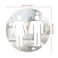 thumbnail image 4 of Esaierr 3PCS Toilet Sign Mirror Sticker Decorative Stickers Toilet Decoration Wall Sticker Circular Mark(Gold, Silver and Black 1PCS Each), 4 of 8