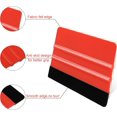 thumbnail image 2 of HAHDAXIA Felt Vinyl Squeegees 2 Pcs Hard Red Squeegee Scraper Tool Kit for Crafts Car Wrap Window Tint Wallpaper Glass Film Application, 2 of 6