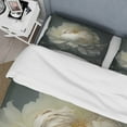 thumbnail image 4 of Designart "Noir Blooming White Peony I" Floral Peony Bedding Covert Set - Floral White Country Charm Bed Set With 1 Sham, 4 of 6