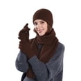 thumbnail image 5 of Women's Winter Knit Warm Hat Beanie Long Scarf and Screen Gloves Set Caps Neck Scarves Collection, 5 of 5