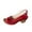 Red, variant on Xfvqtps Heeled Sandals for Women Slingback Buckle Strap Block Chunky Heel Flower Decor Hollow out Peep Toe Casual Sandals Black