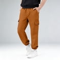 thumbnail image 2 of Crunowin Big Boys And Girls Cargo Pants, Utility Elastic Waist Multi Pockets Casual Sport Pants Size 12, 2 of 10