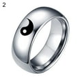 thumbnail image 2 of Men Women Yin Yang Sign Band Fashion Titanium Steel Ring Lover Couple Jewelry, 2 of 6