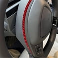 thumbnail image 4 of Real Bright Soft Car Interior Carbon Fiber Sticker DecorationRed Carbon Fiber Steering Wheel Cover Strip For Ford Mustang Mach-EAuto Car Protection Interior Accessories, 4 of 8