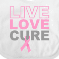 thumbnail image 4 of Inktastic Live Love Cure Breast Cancer Boys or Girls Baby Bib, 4 of 4