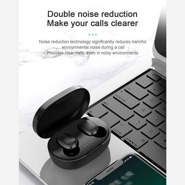 True Wireless Earbuds TWS Stereo Earphones Bluetooth 5.0 Headphones with  Touch Control IPX4 Waterproof Sports Headphones with Dual Noise Reduction 