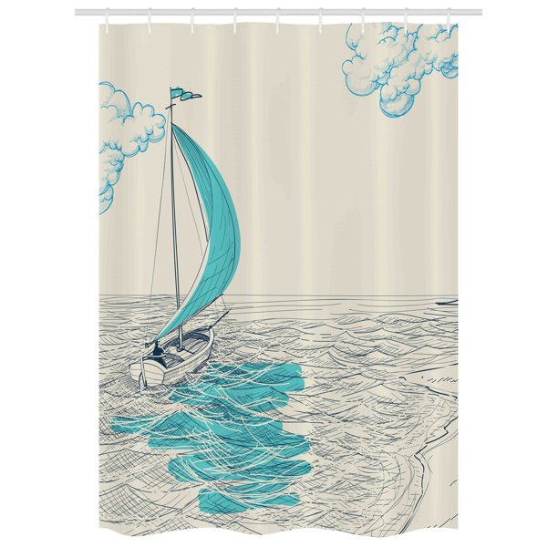 Nautical-Stall-Shower-Curtain,-Sailing-Boat-Reflection-...