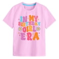 thumbnail image 4 of Toddler Girl Shirts Short Sleeve Print Graphic Tee Tops Baby Party Outfit,Pink, 4 of 4