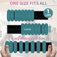 thumbnail image 4 of KOOOGEAR 1 Lb Pilates Wrist ＆ Ankle Weights for Women- 1 Pair Teal, 4 of 7