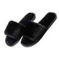 thumbnail image 4 of GOOHOCHY 1 par de pantuflas de felpa antideslizantes con suela blanda para el hogar, color negro, tallas 40-41, 26,5 cm, 9,5 EE. UU., 7 Reino Unido, 41 UE, 10,41 45 pulgadas, 4 of 8