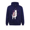 thumbnail image 3 of Sudadera con capucha para mujer, regalo para amantes de los animales, alpaca, mejores amigos, perezoso, montando llamas, día de los enamorados, ropa de vacaciones, novedad de 2021, 3 of 5