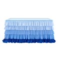 thumbnail image 2 of sunsanly Table Skirt for Rectangle And Round Table Multi-layer Ruffle Reusable Gradient Rainbow Color Beach Parties Ceremony Birthday Party Decoration Table Skirt, 2 of 8