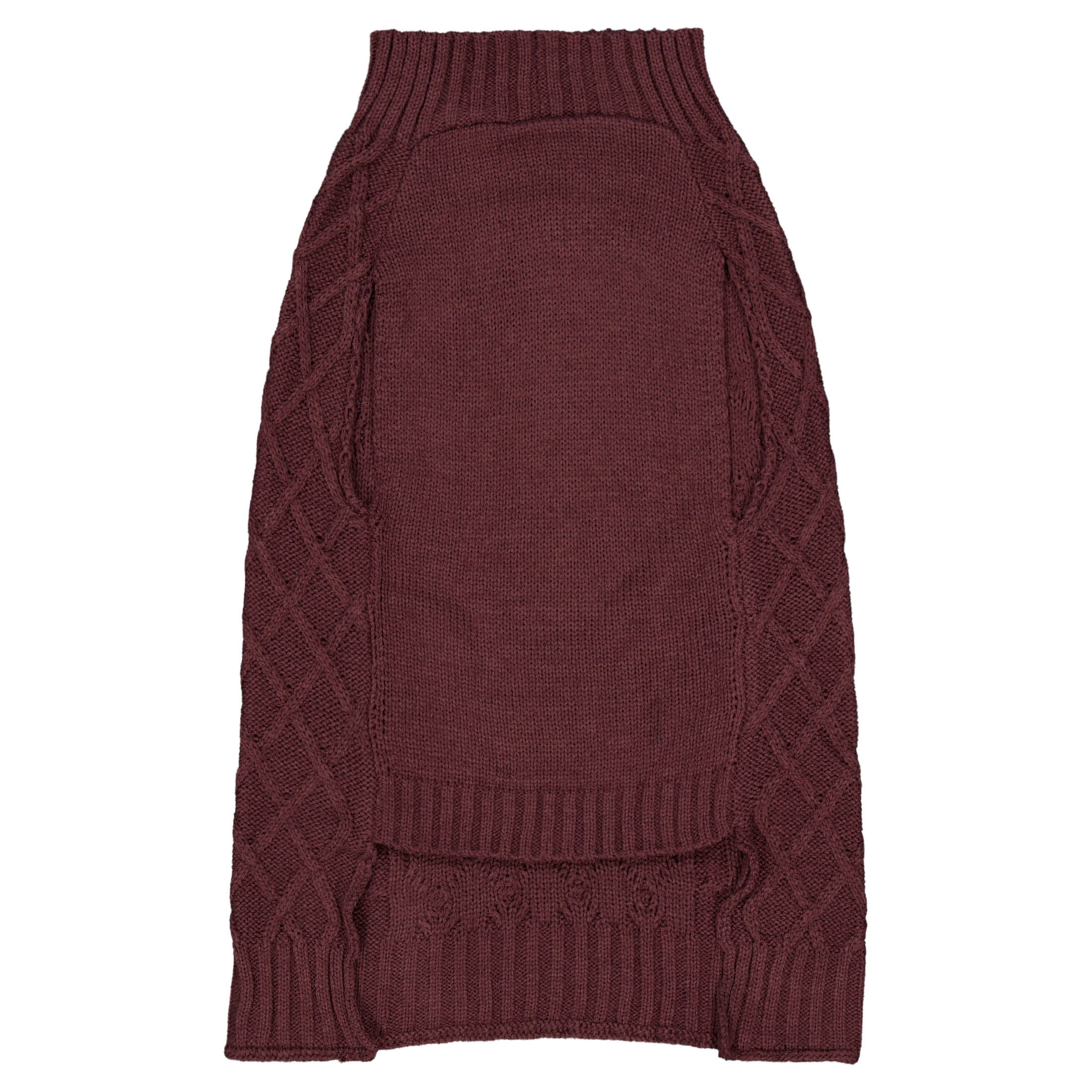 Vibrant Life Cable Knit Sweater for Dogs, Plum, L