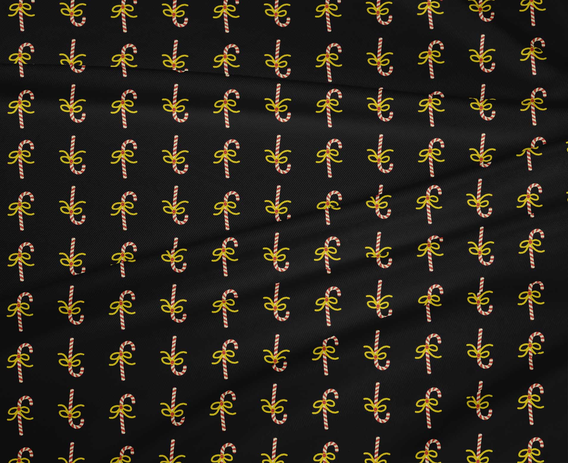 oneOone Polyester Spandex Black Fabric Merry Christmas Dress Material Fabric Print Fabric By The Yard 56 Inch Wide-9GC