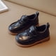 thumbnail image 5 of Negro Plato Vestido Zapatos Niños de las Niñas Cuatro Estaciones Estilo Británico de Color Sólido de un Pie Plano Suave-Suela Mochilas Vestido de Cuero Falso, 5 of 9