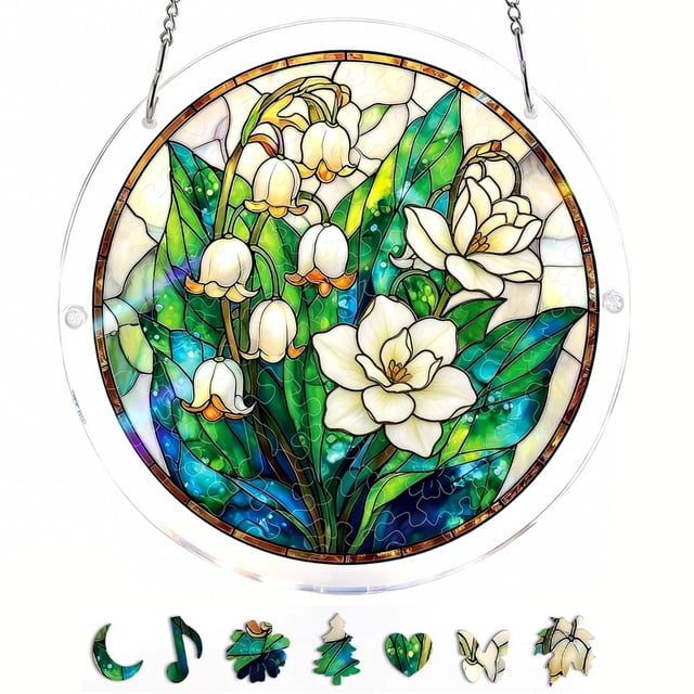 Colorful Acrylic Puzzle Pendant Home Puzzle Decoration Gift Giving