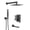 Matte Black, variant on GT Bathroom Shower Faucet Set, Complete Chrome Bathtub Shower System with Tub Spout Tub and Shower Faucet Combo Trim Kit with Rough-in Valve