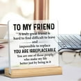 thumbnail image 6 of Friendship Gifts for Women Friends Men, Thank You Appreciation Gifts for Friend, Gift for Friend, to My Friend Meaningful Acrylic Desk Sign Decor 4x4 Inch, 6 of 7