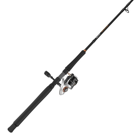 Quantum Reliance Spinning Reel and Fishing Rod Combo 7-Foot 1-Piece Rod Size 65 Reel Silver/Black