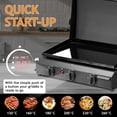 thumbnail image 5 of 3 Burner Gas Griddle with Hood, Outdoor Propane Griddle, 30000 BTU Propane Fuelled, Portable Flat Top Gas Grill Camping Griddle with Lid for Outside Cooking Camping Tailgating, 5 of 8