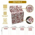 thumbnail image 5 of Dark Red Floral Paisley Cotton Linen Table Runner, Washable Table Runners for Kitchen, Dining Room, Holiday, Home Party Table Decor, 13x120 Inches, 5 of 9