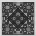 thumbnail image 1 of Ahgly Company Machine Washable Indoor Square Transitional Charcoal Black Area Rugs, 4' Square, 1 of 7
