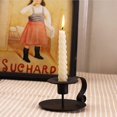 thumbnail image 4 of HSHDLDF Candle Holder, 2 Pcs Black Metal Table Candlestick for Home Decor,Wedding,Dinning,Party (A), 4 of 5