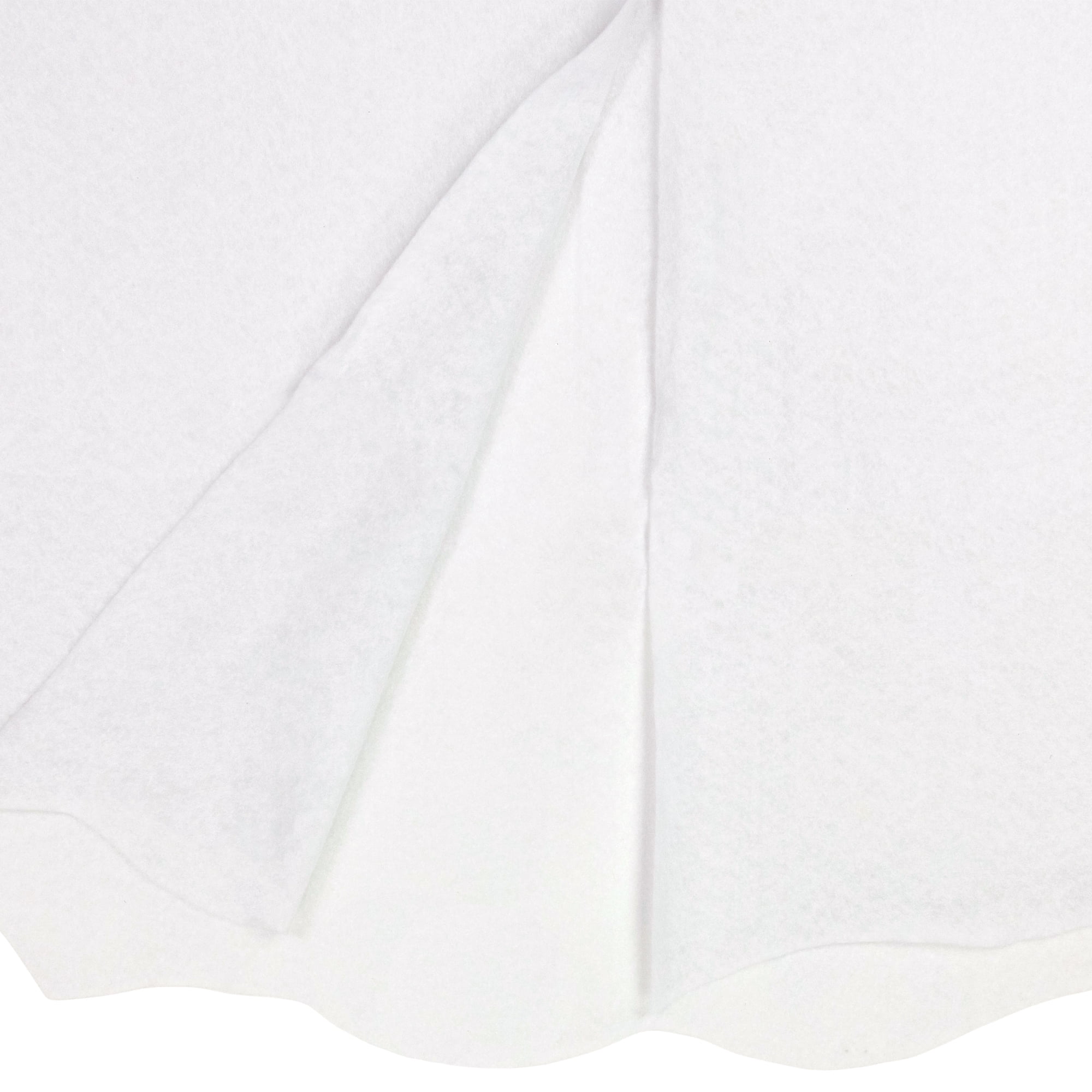 48" Christmas Traditions Winter White Scalloped Edge Christmas Tree Skirt