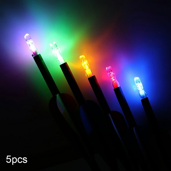 5Pcs Hunting Parts Shooting Luminous Lighted Compound Bow Colorful LED Glowing Arrow Nock Tail Fit 6.2mm Arrow Shaft