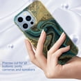 thumbnail image 3 of Case Compatiable with Apple iPhone 13 Pro Max 6.7 inch, Unique Marble Print Pattern Agate Slice Stone Design Soft TPU Slim Fit Protective Phone Cover Case for Women Girls - Marble#3, 3 of 5