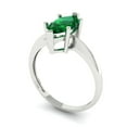 thumbnail image 2 of 1.5 ct Marquise Cut Simulated Emerald Solitaire Engagement Ring for Women in 18K White Gold, 2 of 5