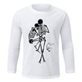 thumbnail image 4 of Blusa informal de manga larga con cuello redondo y estampado de calavera para hombre Pompotops  oipoqjl1714, 4 of 4
