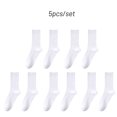 thumbnail image 3 of Jumpingount 5 pares de calcetines de otoño algodón de algodón mediano calcetines transpirables calcetines portátiles accesorios de calzado Accesorios de calzado Negro, 3 of 6