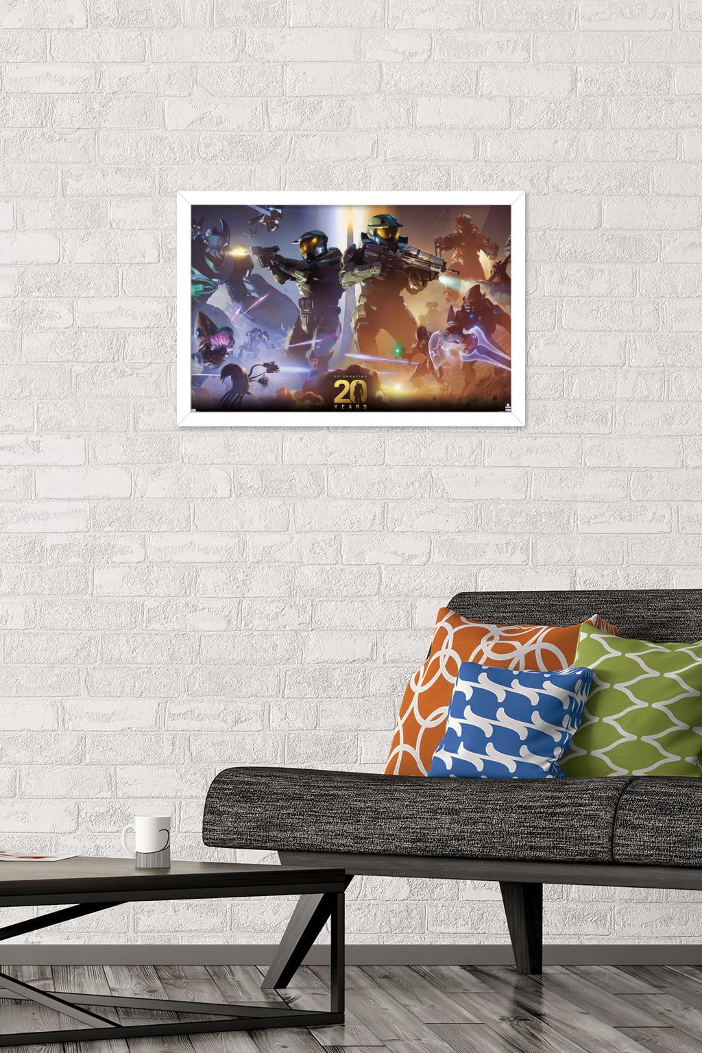 Halo - 20 Years Wall Poster, 14.725" x 22.375", Framed